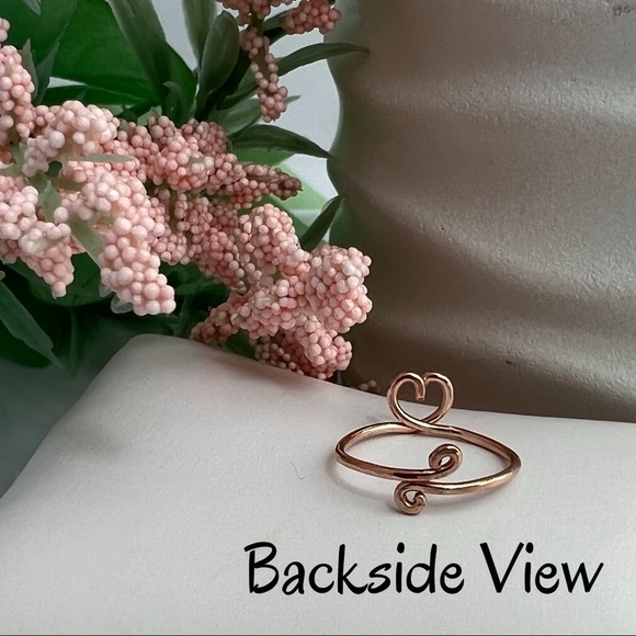 HEART Toe Ring 14K Rose Gold Filled - Picture 6 of 17